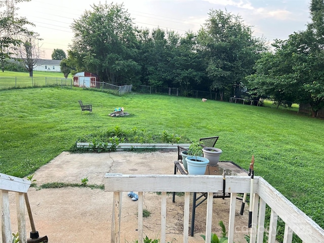 1250 Landsdowne Dr, Conover, NC 28613 - view of yard featuring a storage shed