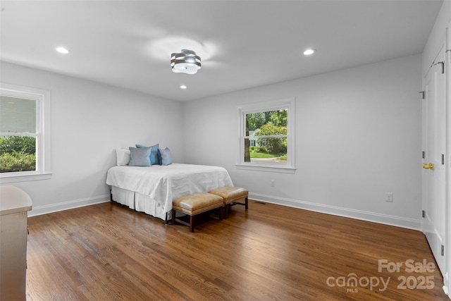 3701 Table Rock Rd, Charlotte, NC 28226 - bedroom with wood finished floors and recessed lighting