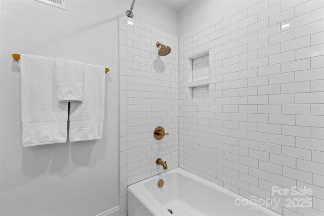 3701 Table Rock Rd, Charlotte, NC 28226 - bathroom with bathtub / shower combination and baseboards