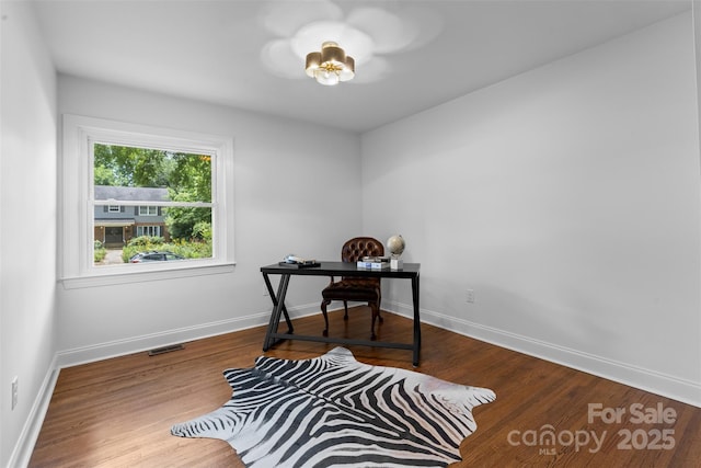 3701 Table Rock Rd, Charlotte, NC 28226 - office with baseboards and wood finished floors