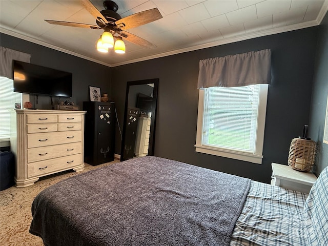 1314 Hathcock Ave, Albemarle, NC 28001 - bedroom with crown molding and ceiling fan