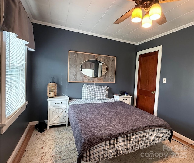 1314 Hathcock Ave, Albemarle, NC 28001 - bedroom with ornamental molding and ceiling fan