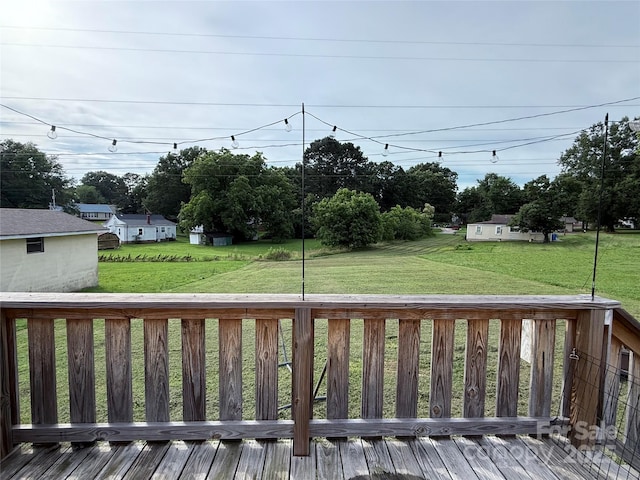 1314 Hathcock Ave, Albemarle, NC 28001 - wooden terrace with a yard