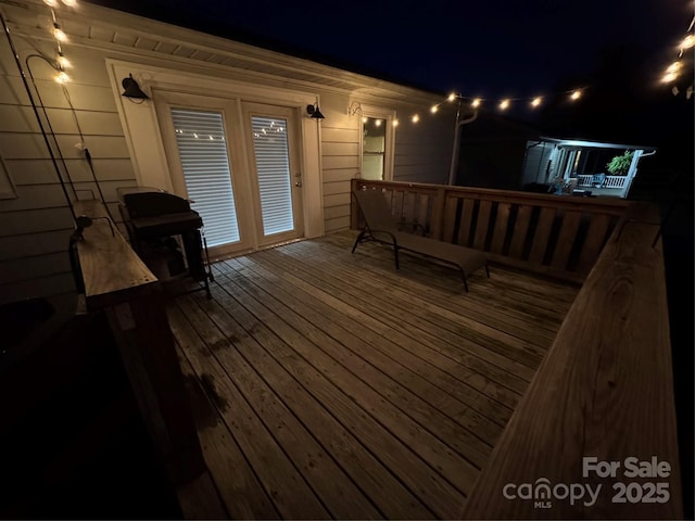 1314 Hathcock Ave, Albemarle, NC 28001 - view of deck at night