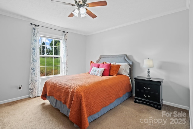 32 Bishop Ln, Flat Rock, NC 28731 - bedroom featuring crown molding, carpet flooring, and a ceiling fan