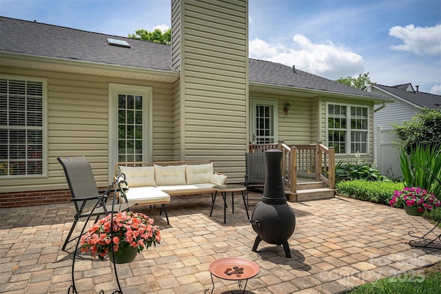 330 Stonehollow Rd, Fletcher, NC 28732 - view of patio with an outdoor hangout area