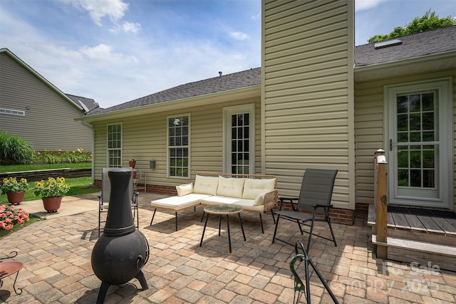 330 Stonehollow Rd, Fletcher, NC 28732 - view of patio featuring an outdoor living space