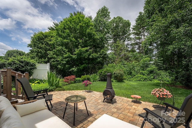 330 Stonehollow Rd, Fletcher, NC 28732 - view of patio / terrace with an outdoor living space with a fire pit