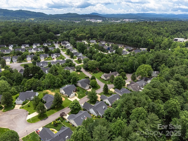 330 Stonehollow Rd, Fletcher, NC 28732 - aerial view of residential area featuring a forest and mountains