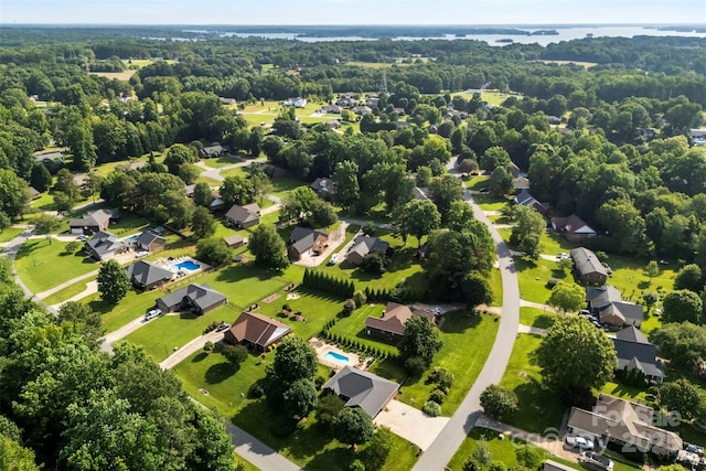 1958 Cameron Heights Cir, Denver, NC 28037 - aerial perspective of suburban area with a heavily wooded area