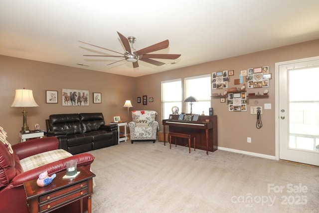 903 Von Buren Blvd, Rock Hill, SC 29730 - living room with ceiling fan, light colored carpet, and plenty of natural light
