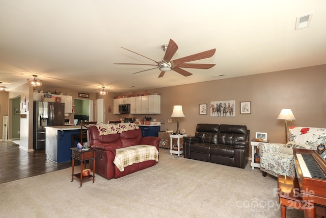 903 Von Buren Blvd, Rock Hill, SC 29730 - living area featuring ceiling fan and dark colored carpet