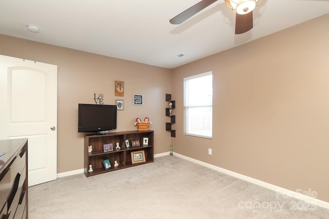 903 Von Buren Blvd, Rock Hill, SC 29730 - sitting room featuring light carpet and ceiling fan