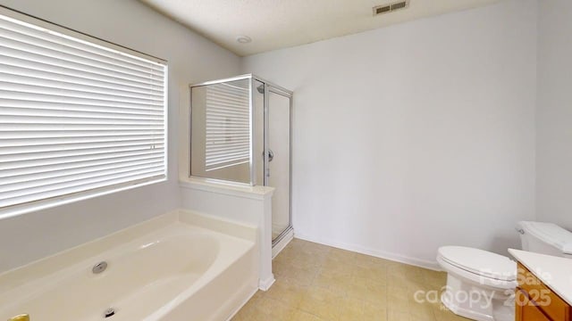 15280 Leslie Brook Rd, Huntersville, NC 28078 - bathroom featuring vanity, a bath, and a shower stall