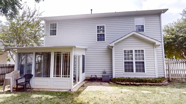 15280 Leslie Brook Rd, Huntersville, NC 28078 - rear view of property featuring a sunroom