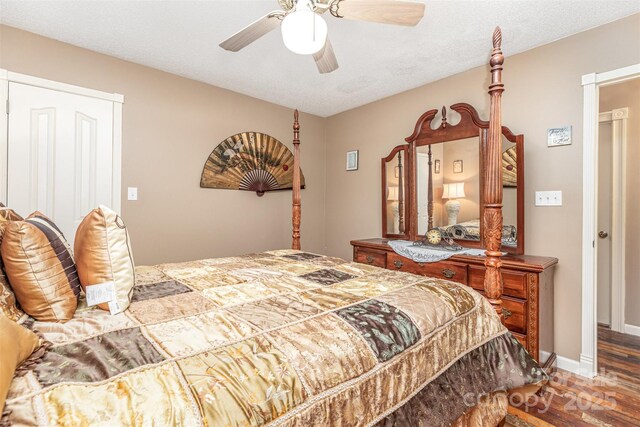 2133 Highland View Ln, Charlotte, NC 28214 - bedroom featuring wood finished floors and ceiling fan