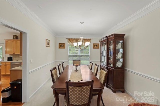4966 Riverview Dr, Harrisburg, NC 28075 - dining space featuring a chandelier, healthy amount of natural light, and crown molding