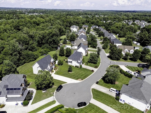 4966 Riverview Dr, Harrisburg, NC 28075 - aerial view of residential area featuring a heavily wooded area