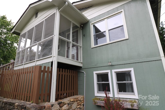9 Oakland St, Weaverville, NC 28787 - view of side of home with a sunroom