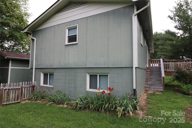 9 Oakland St, Weaverville, NC 28787 - view of property exterior featuring stairway and a deck