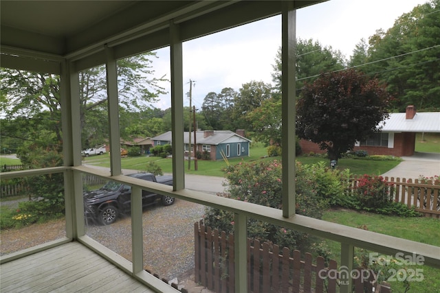 9 Oakland St, Weaverville, NC 28787 - view of unfurnished sunroom