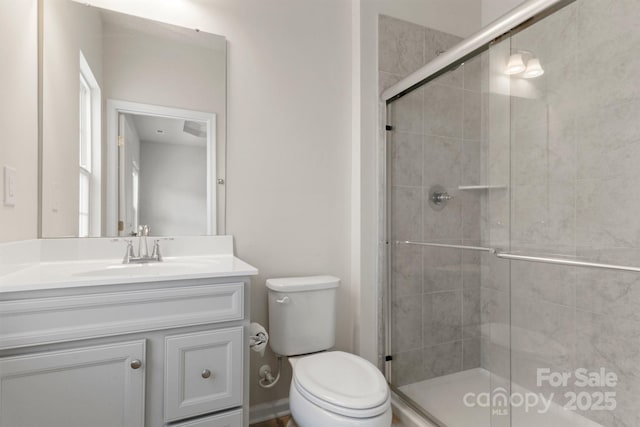 1204 May Apple Dr, Matthews, NC 28104 - full bathroom featuring vanity and a stall shower