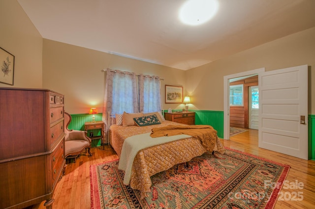 7 Bachelder Ln, Candler, NC 28715 - bedroom with a wainscoted wall and light wood finished floors