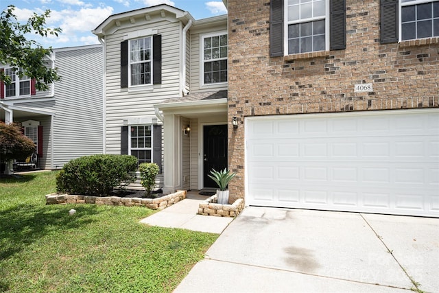 4068 Sherri Ln, Fort Mill, SC 29715 - view of front facade with concrete driveway, a garage, and a front yard