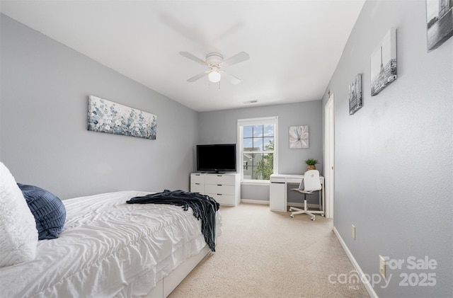 4068 Sherri Ln, Fort Mill, SC 29715 - bedroom with carpet flooring, a desk, and ceiling fan
