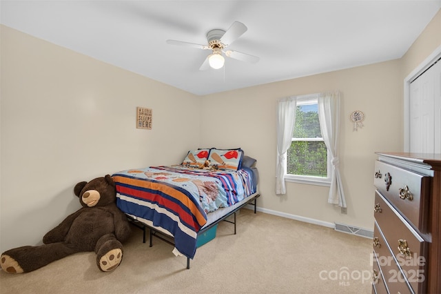 5445 Creekwood Dr, Salisbury, NC 28147 - bedroom with carpet and ceiling fan