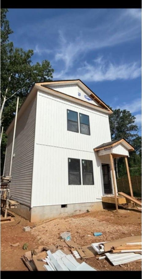 1000 Castlewood Dr, Shelby, NC 28150 - rear view of house with crawl space