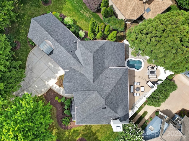 8016 Pemswood St, Charlotte, NC 28277 - bird's eye view of a pool area