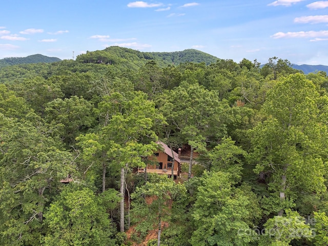 285 Fairway Loop Unit 7, Burnsville, NC 28714 - view from above of property featuring a forest and a mountainous background