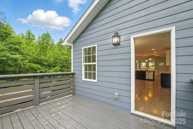8782 Shepherd Ct, Hildebran, NC 28612 - view of wooden terrace