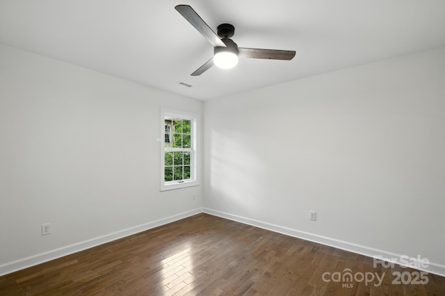 8782 Shepherd Ct, Hildebran, NC 28612 - unfurnished room featuring ceiling fan and dark wood finished floors