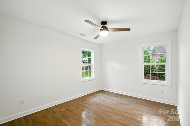 8782 Shepherd Ct, Hildebran, NC 28612 - spare room featuring a ceiling fan and wood finished floors