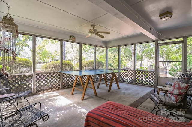 815 La Quinta Ln, Hope Mills, NC 28348 - sunroom with ceiling fan and healthy amount of natural light