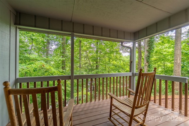 45B Mountain Vw, Villas, Franklin, NC 28734 - deck with a view of trees