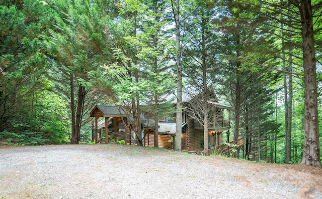 1465 Ohennesy Ln Unit 12, 13, 14, 15, Lenoir, NC 28645 - view of front of property featuring gravel driveway and a forest view