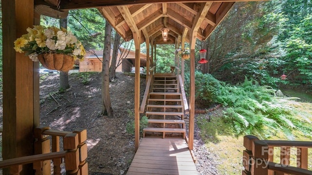 1465 Ohennesy Ln Unit 12, 13, 14, 15, Lenoir, NC 28645 - wooden deck with stairs