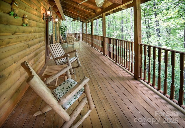 1465 Ohennesy Ln Unit 12, 13, 14, 15, Lenoir, NC 28645 - deck with ceiling fan