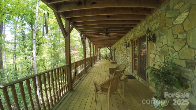 1465 Ohennesy Ln Unit 12, 13, 14, 15, Lenoir, NC 28645 - wooden deck featuring ceiling fan