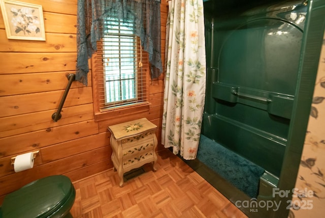 1465 Ohennesy Ln Unit 12, 13, 14, 15, Lenoir, NC 28645 - bathroom with wooden walls and healthy amount of natural light