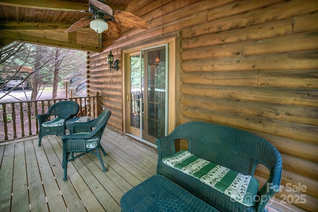 1465 Ohennesy Ln Unit 12, 13, 14, 15, Lenoir, NC 28645 - wooden deck with ceiling fan