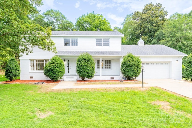 1728 Colony Rd, Salisbury, NC 28144 - traditional-style home featuring crawl space, concrete driveway, an attached garage, and a front yard