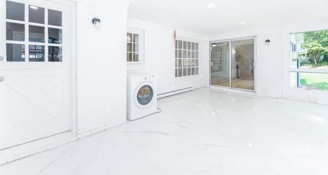 1728 Colony Rd, Salisbury, NC 28144 - view of patio with washer / clothes dryer and baseboard heating