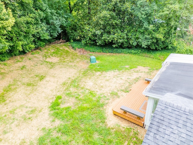 1728 Colony Rd, Salisbury, NC 28144 - view of green lawn with a deck