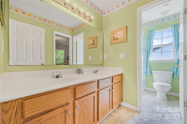 241 Chestnut Ave, Tega Cay, SC 29708 - full bathroom with double vanity, healthy amount of natural light, and tile patterned flooring