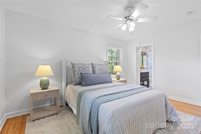 1024 Regency Dr, Charlotte, NC 28211 - bedroom with wood finished floors and a ceiling fan