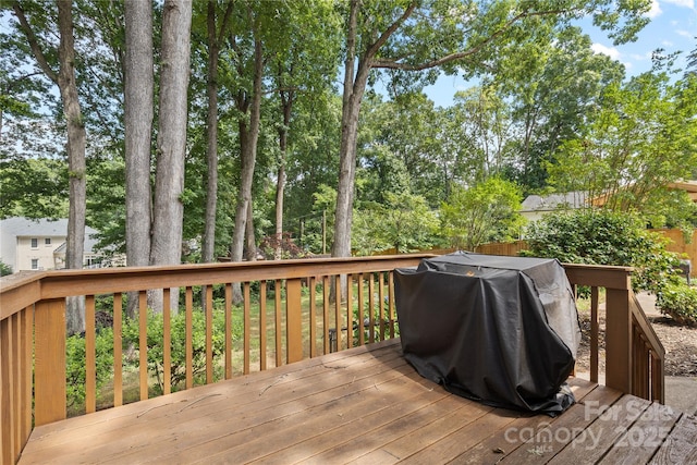 1024 Regency Dr, Charlotte, NC 28211 - wooden deck featuring a grill